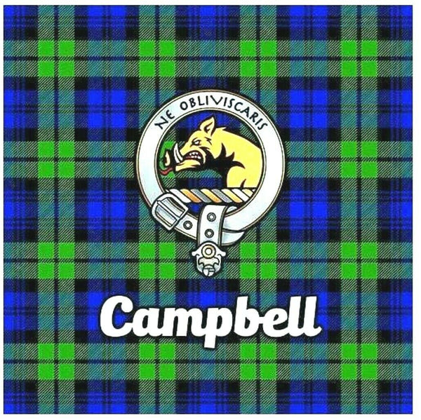 Campbell Glass Tartan Coaster