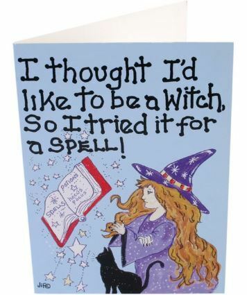 I thought I'd like to be a witch, so I tried it for a spell greeting card