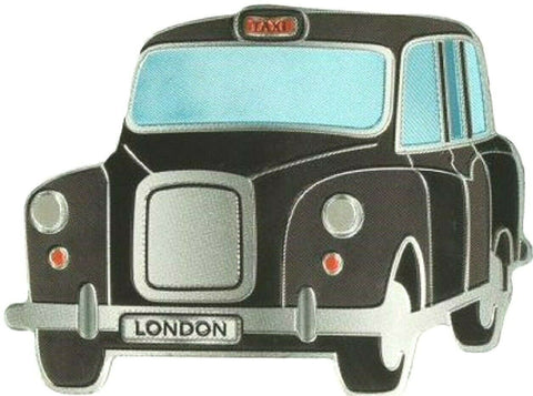 London Souvenir Fridge Magnet Black Taxi Hackney Cab