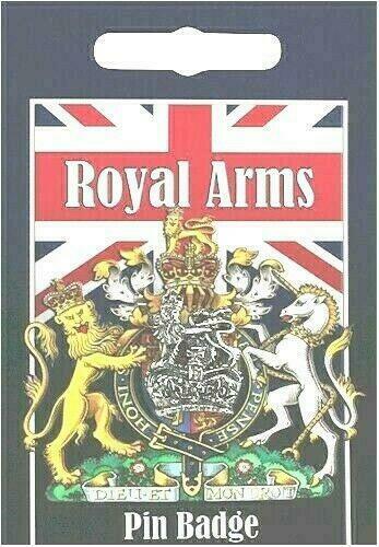 Royal Coat of Arms Crown Badge on display card