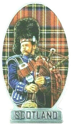 Highland Piper Tartan Fridge Magnet