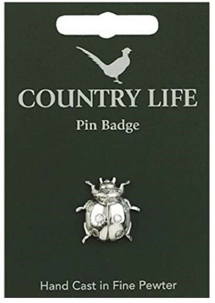 Silver Pewter Ladybird Badge