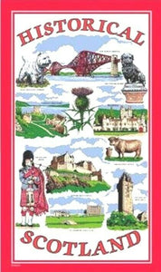 Historical Scotland Tea Towel