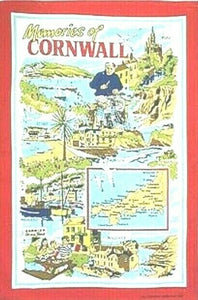 Memories of Cornwall Cotton Tea Towel