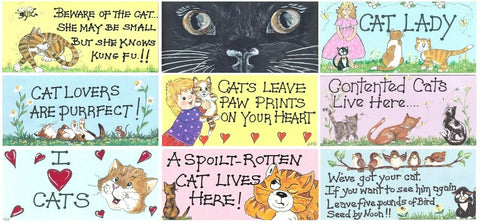 Cat Lovers Hanging Wall Door PVC Signs Plaques 