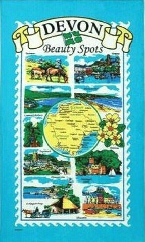 Devon Beauty Spots Tea Towel