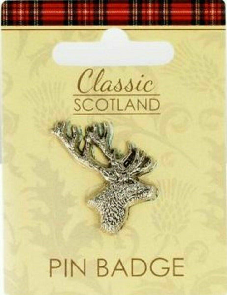 Scottish Stags Head Badge on display card