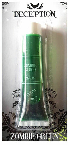 Halloween Party Green Zombie Fake Blood Fancy Dress Monster