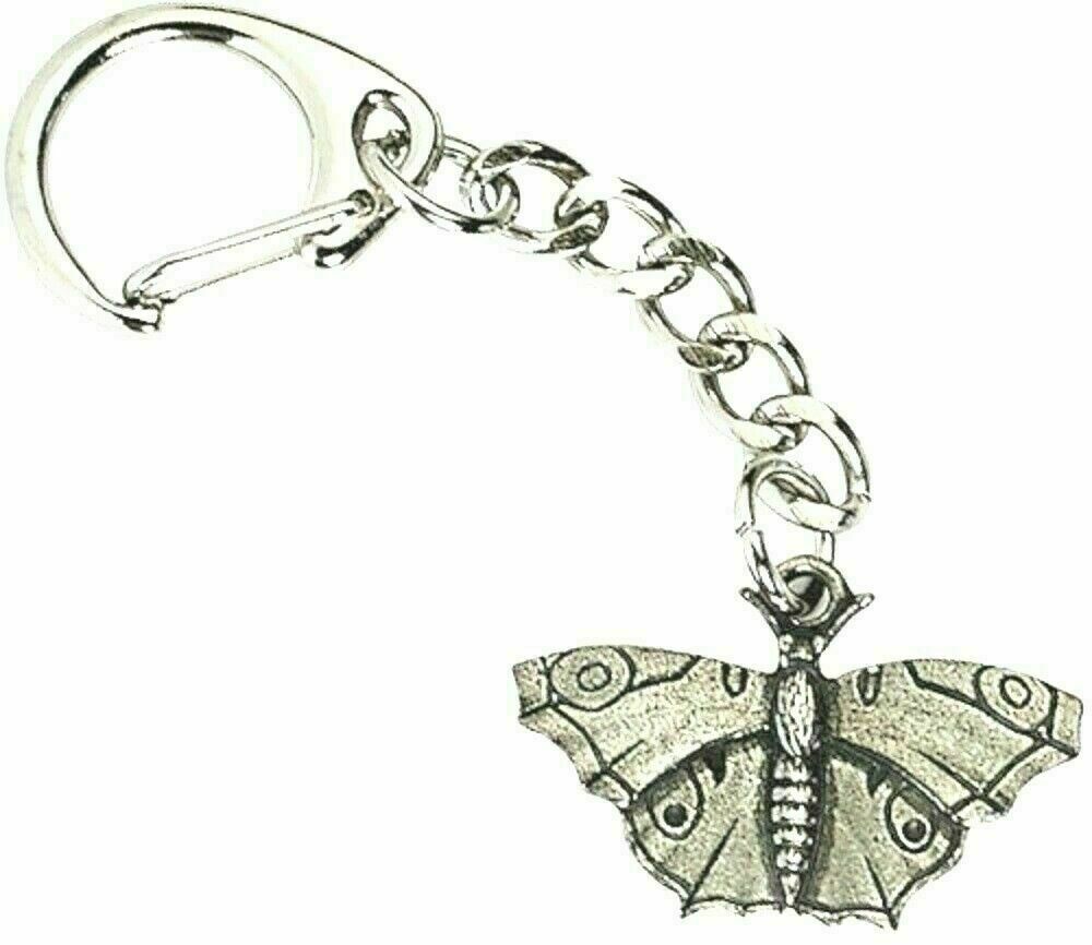 Handmade Butterfly Silver Pewter Keyring