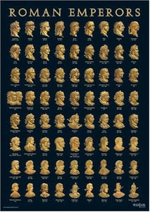 A3 Roman Emperors Poster Wall Chart Timeline History Rome Educational School