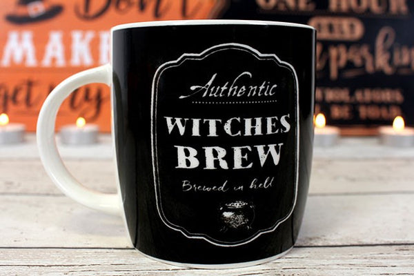 Witches Brew Mug Black Bone Cup Pagan Wiccan Gift Halloween Birthday Christmas